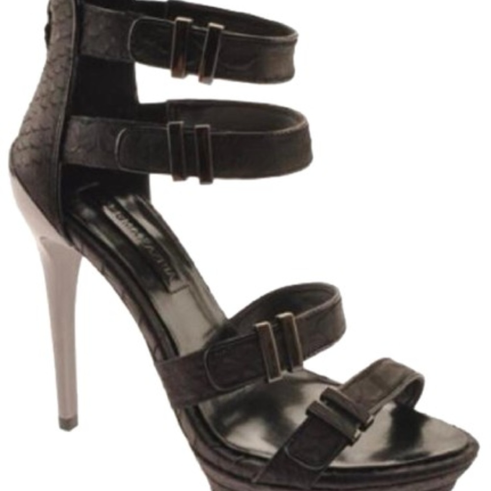 Bcbgmaxazria Denize Glazed Python Sandals 7.5 - image 1